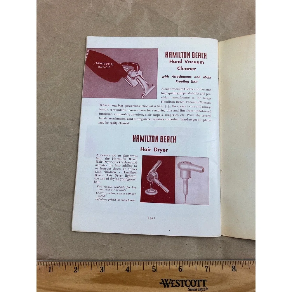1948 Hamilton Beach Food Mixer Use and Recipe Cookbook